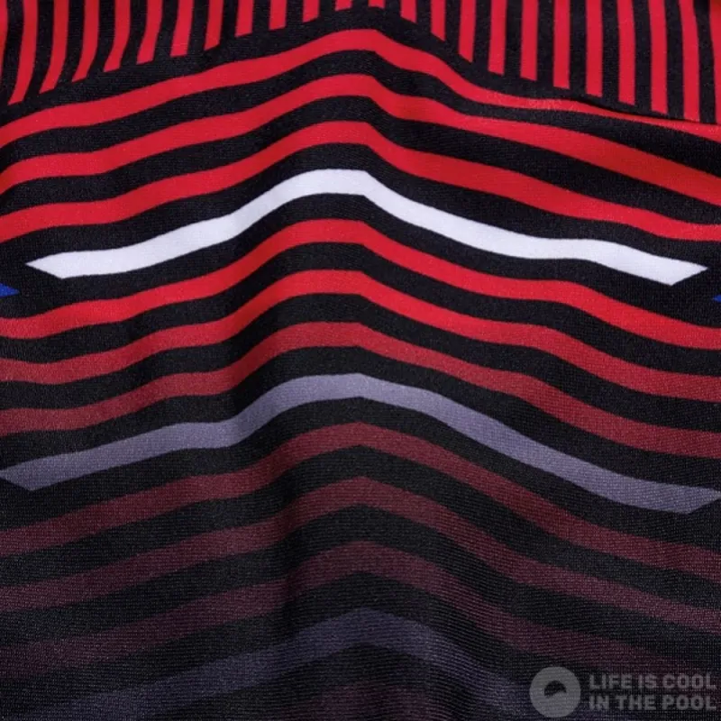 Speedo Women's Digital Placement Hydrasuit Swimsuit Black/Fed Red-7